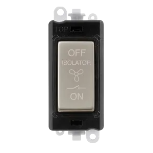 Click GridPro GM1020BKPN 10A 3 Pole Fan Isolation Switch - Pearl Nickel (Black)