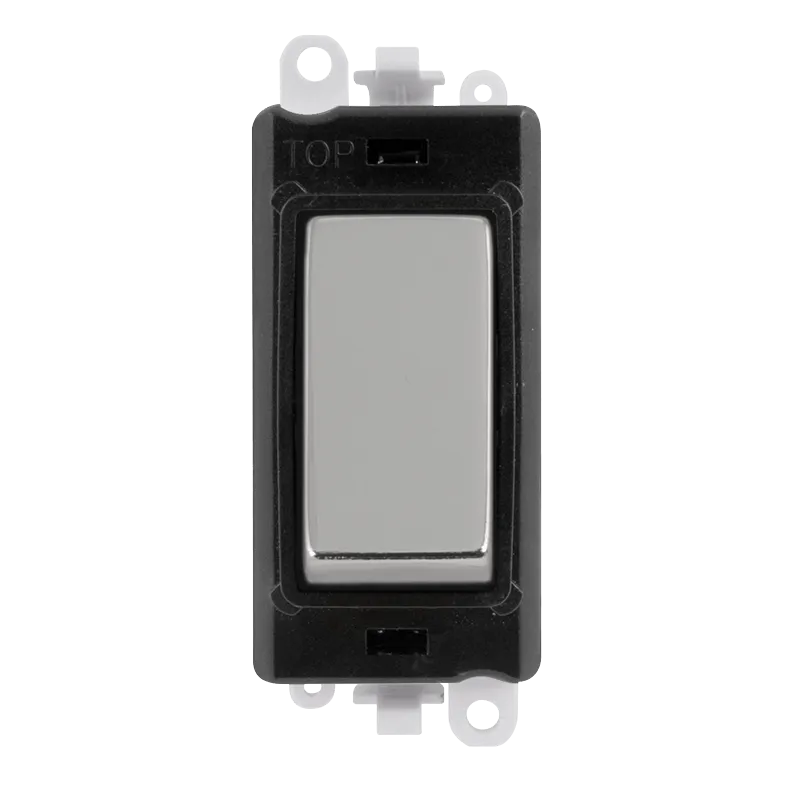 Click GridPro GM2002BKCH 20AX 2 Way Switch Module - Polished Chrome (Black)