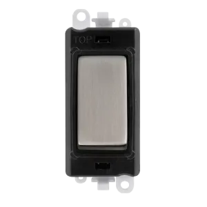 Click GridPro GM2002BKSS 20AX 2 Way Switch Module - Stainless Steel (Black)