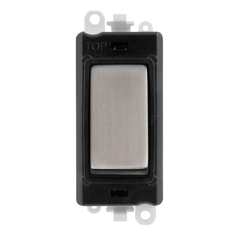 Click GridPro GM2002BKSS 20AX 2 Way Switch Module - Stainless Steel (Black)