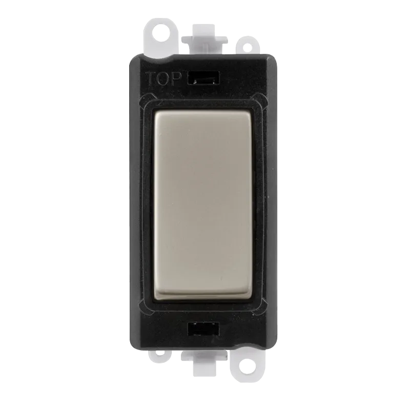 Click GridPro GM2004BKPN 20AX 2 Way Retractive Switch Module - Pearl Nickel (Black)