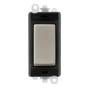 Click GridPro GM2004BKPN 20AX 2 Way Retractive Switch Module - Pearl Nickel (Black)