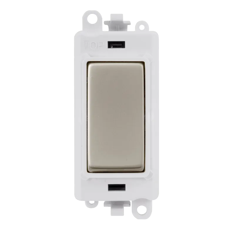 Click GridPro GM2004PWPN 20AX 2 Way Retractive Switch Module - Pearl Nickel (Polar White)