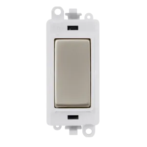 Click GridPro GM2004PWPN 20AX 2 Way Retractive Switch Module - Pearl Nickel (Polar White)