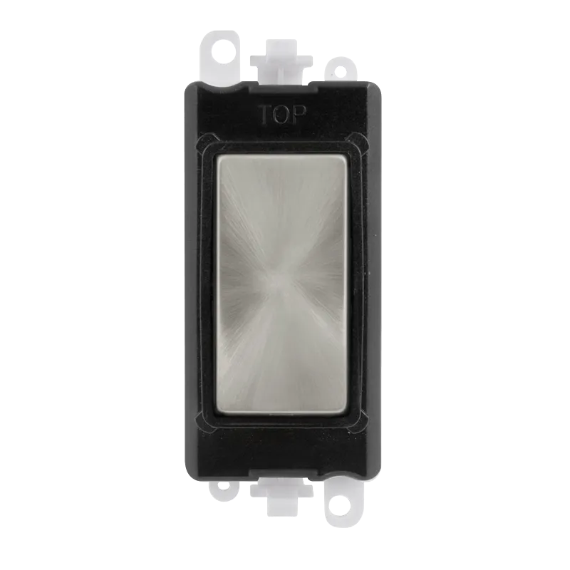 Click GridPro GM2008BKSC Blank Module - Satin Chrome (Black)
