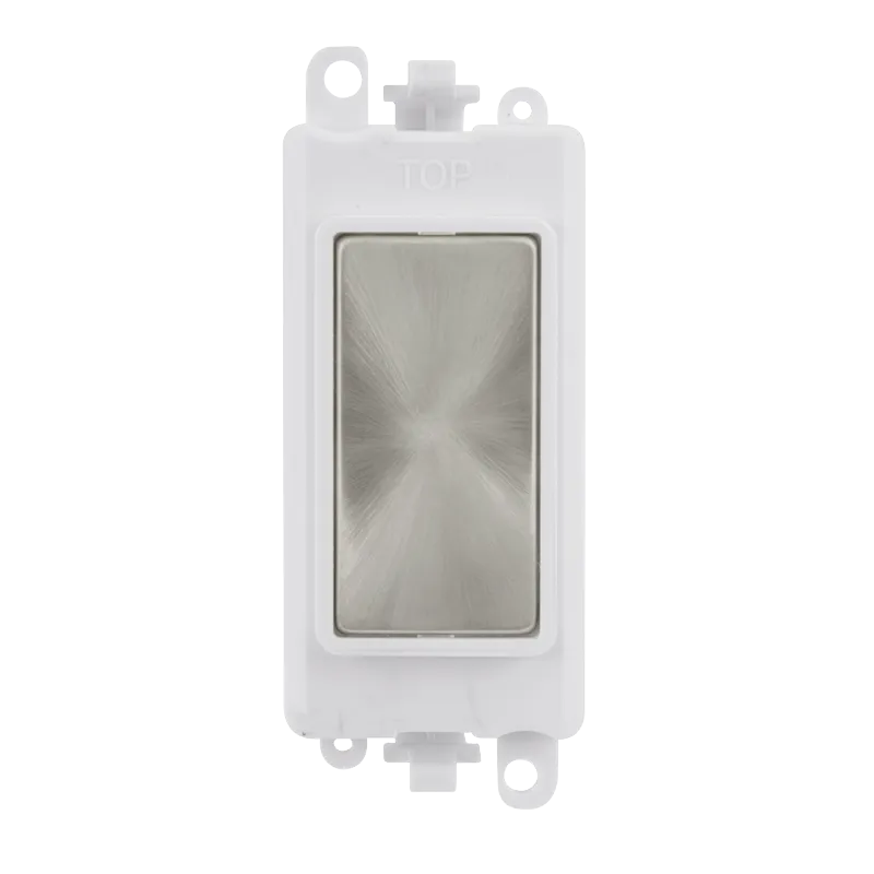 Click GridPro GM2008PWSC Blank Module - Satin Chrome (Polar White)