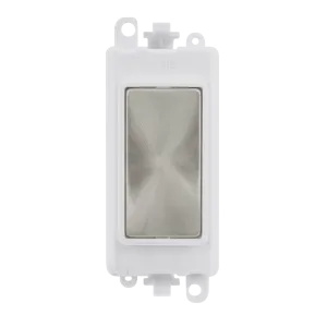 Click GridPro GM2008PWSC Blank Module - Satin Chrome (Polar White)