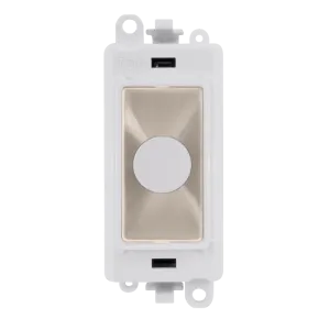 Click GridPro GM2017PWBS 20A Flex Outlet Module - Brushed Stainless (Polar White)