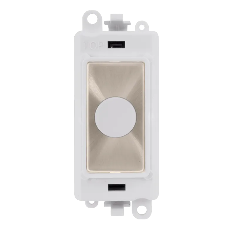 Click GridPro GM2017PWBS 20A Flex Outlet Module - Brushed Stainless (Polar White)