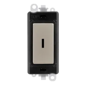 Click GridPro GM2046BKPN 20AX Double Pole Keyswitch Module - Pearl Nickel (Black)