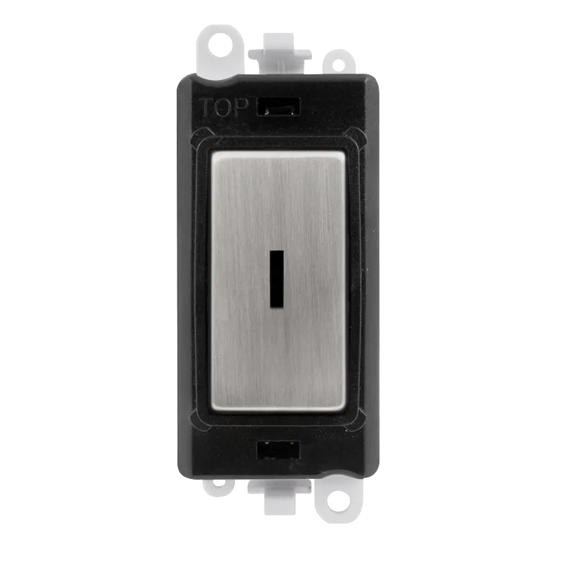 Click GridPro GM2046BKSS 20AX Double Pole Keyswitch Module - Stainless Steel (Black)