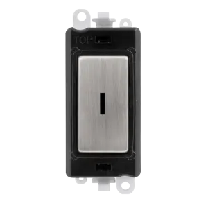 Click GridPro GM2046BKSS 20AX Double Pole Keyswitch Module - Stainless Steel (Black)