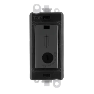 Click GridPro GM2047-LBKMB 13A Fused Lockable Module - Matt Black (Black)