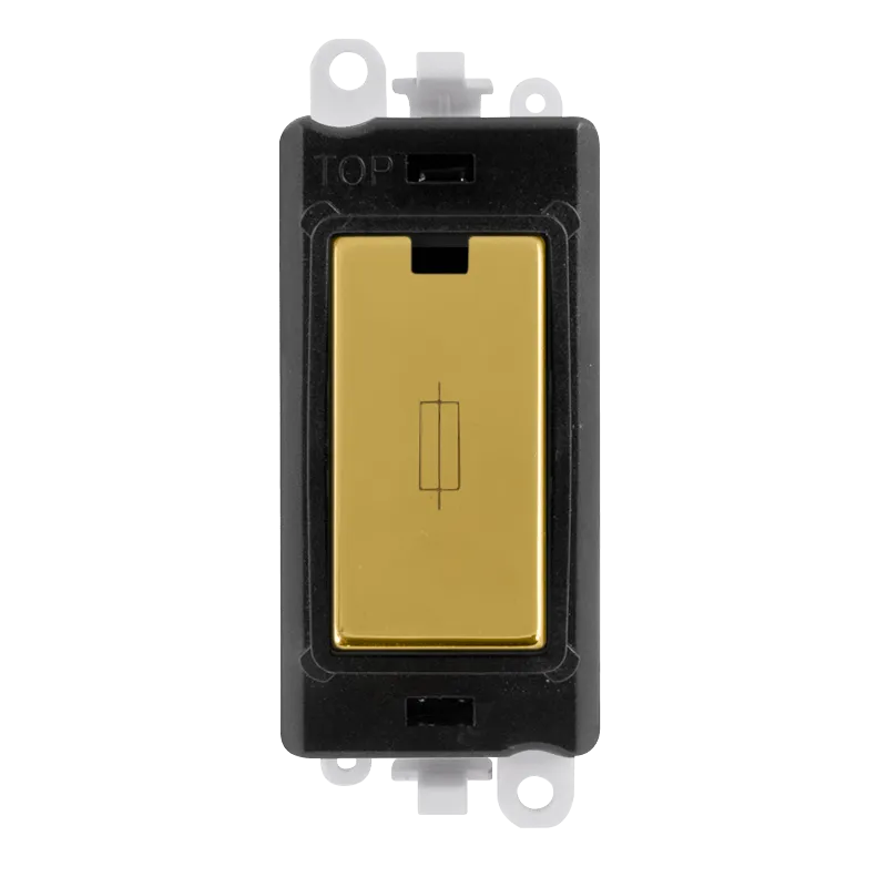 Click GridPro GM2047BKBR 13A Fused Module - Polished Brass (Black)