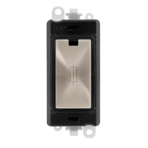 Click GridPro GM2047BKBS 13A Fused Module - Brushed Stainless (Black)