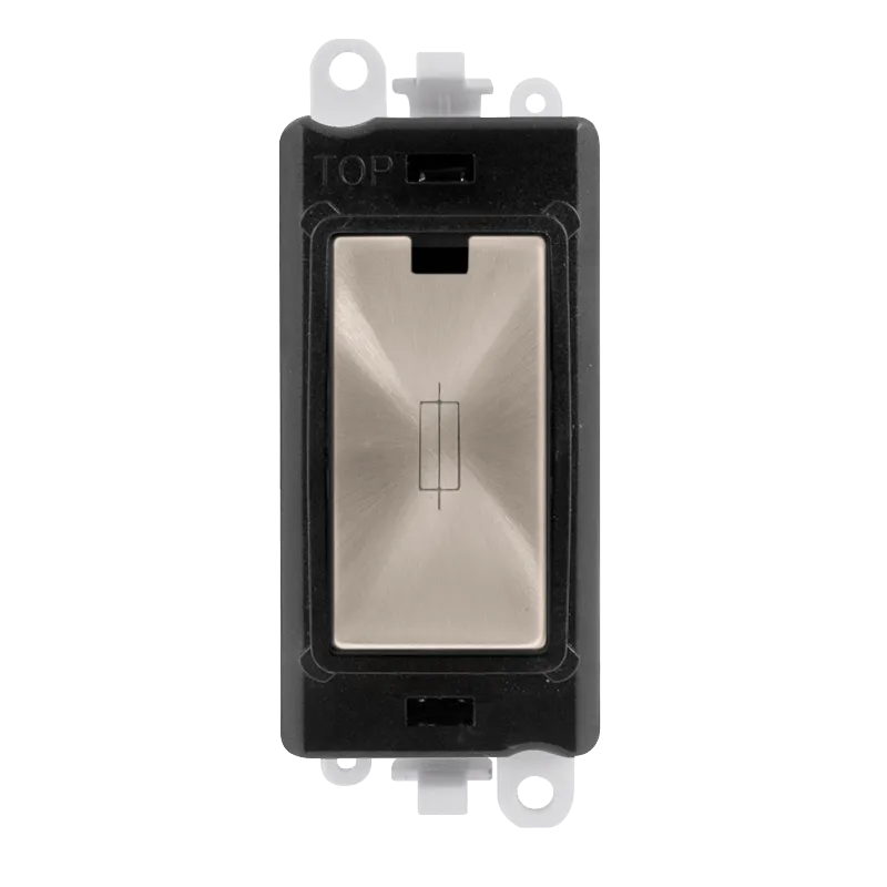 Click GridPro GM2047BKBS 13A Fused Module - Brushed Stainless (Black)