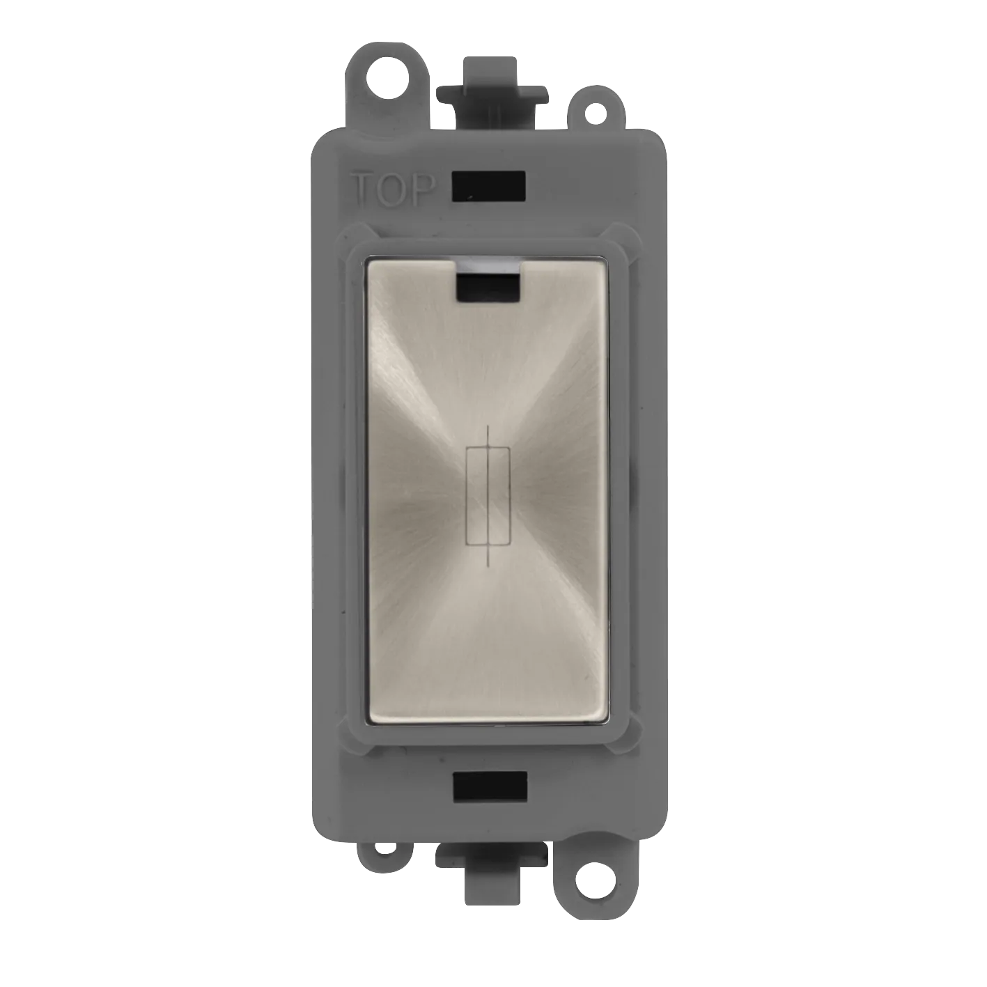 Click GridPro GM2047GYBS 13A Fused Module - Brushed Stainless (Grey)