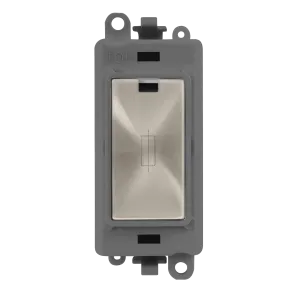 Click GridPro GM2047GYBS 13A Fused Module - Brushed Stainless (Grey)