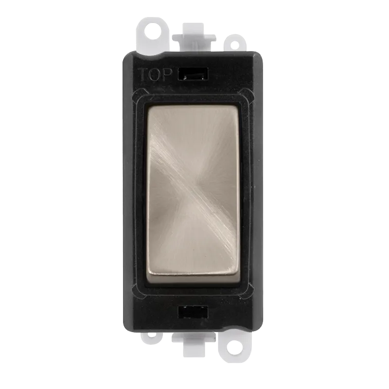 Click GridPro GM2070BKBS 20AX 3 Position Switch Module - Brushed Stainless (Black)