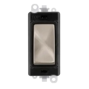 Click GridPro GM2070BKBS 20AX 3 Position Switch Module - Brushed Stainless (Black)