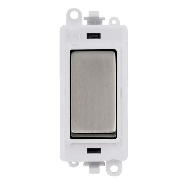 Click GridPro GM2070PWSS 20AX 3 Position Switch Module - Stainless Steel (Polar White)