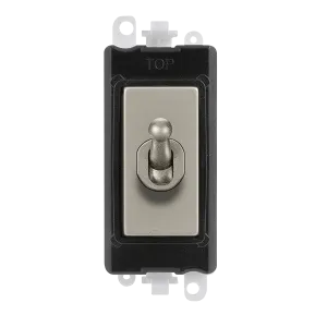 Click GridPro GM209002BKPN 20AX 2 Way Toggle Switch - Pearl Nickel (Black)