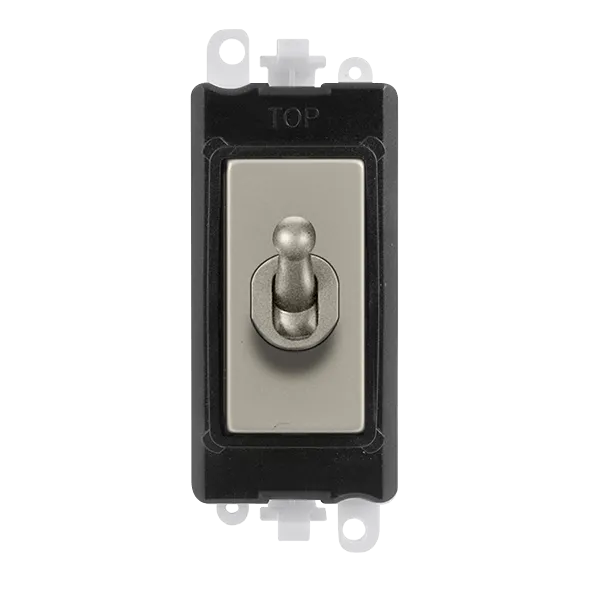 Click GridPro GM209002BKPN 20AX 2 Way Toggle Switch - Pearl Nickel (Black)