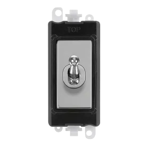 Click GridPro GM209018BKCH 20AX DP Toggle Switch - Polished Chrome (Black)