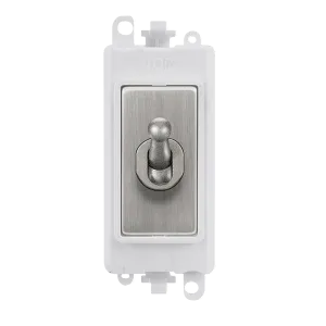 Click GridPro GM209028PWSS 20AX Intermediate Toggle Switch - Stainless Steel (Polar White)