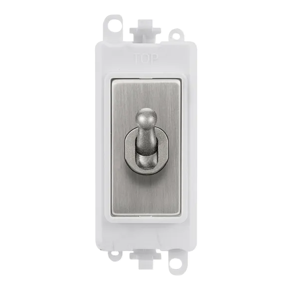 Click GridPro GM209028PWSS 20AX Intermediate Toggle Switch - Stainless Steel (Polar White)