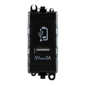 Click GridPro GM2515BK 2.4A Type A USB Charging Module - Black