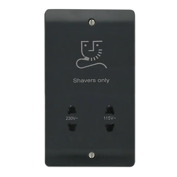 Click Mode CMA100AG Part M 115V/230V Dual Voltage Shaver Socket Outlet - Anthracite Grey
