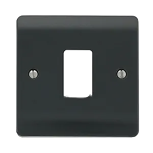 Click Mode CMA20401AG Part M 1 Gang GridPro Frontplate - Anthracite Grey