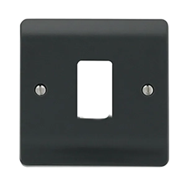 Click Mode CMA20401AG Part M 1 Gang GridPro Frontplate - Anthracite Grey