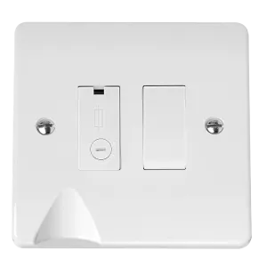 Click Mode CMA2051 White Moulded 13A Switched Fused Connection Unit with Flex Outlet