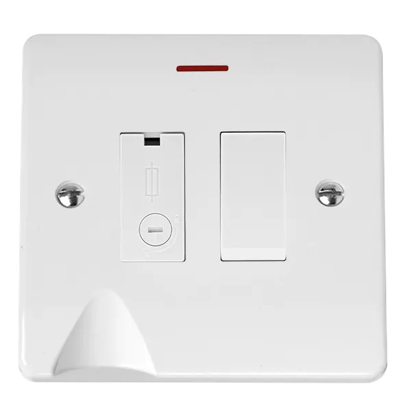 Click Mode CMA2052 White Moulded 13A Switched Fused Connection Unit with LED & Flex Outlet