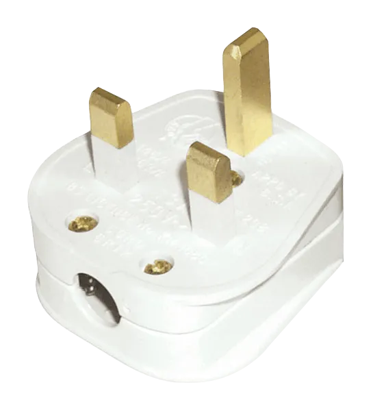Click PA320 13A Resilient Plug Top (13A Fused) Bar Grip White