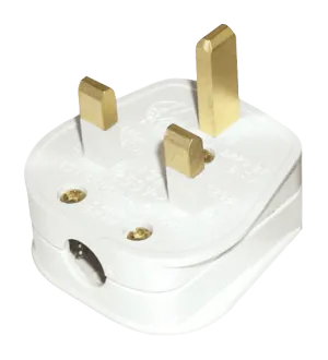 Click PA320 13A Resilient Plug Top (13A Fused) Bar Grip White