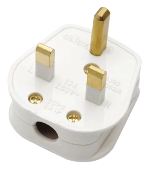 Click PA380WH 13A Fused Non-Standard Plug - White