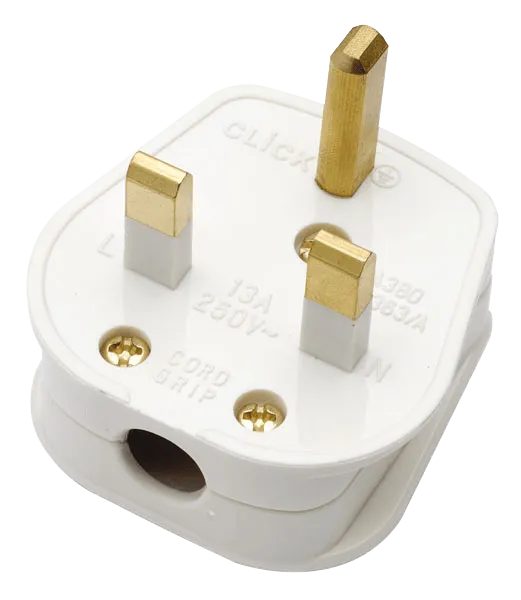 Click PA380WH 13A Fused Non-Standard Plug - White