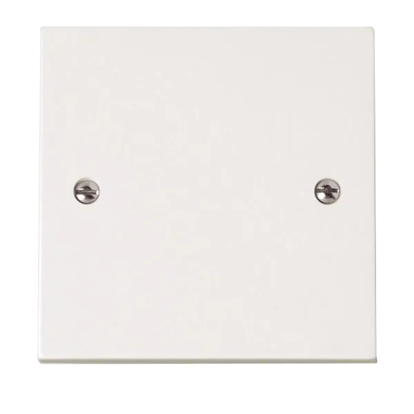 Click Polar PRW060 White Moulded 1 Gang Blank Plate
