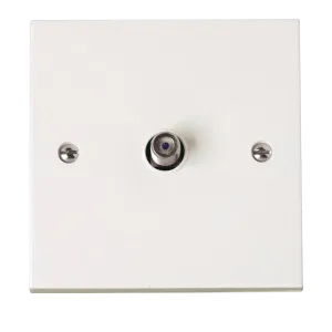 Click Polar PRW156 White Moulded Single Satellite Outlet