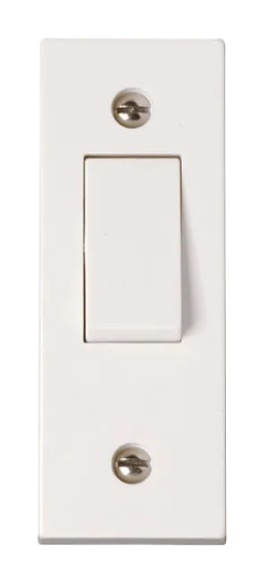 Click Polar PRW171 White Moulded 1 Gang 10AX 2 Way Architrave Switch