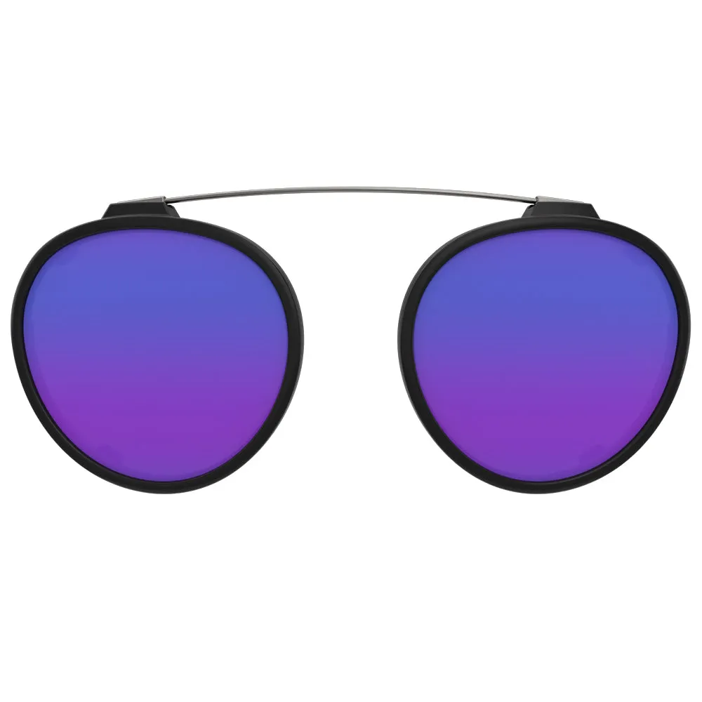 Clip On para Óculos de Grau HB Switch 0420 Matte Black Polarized Blue
