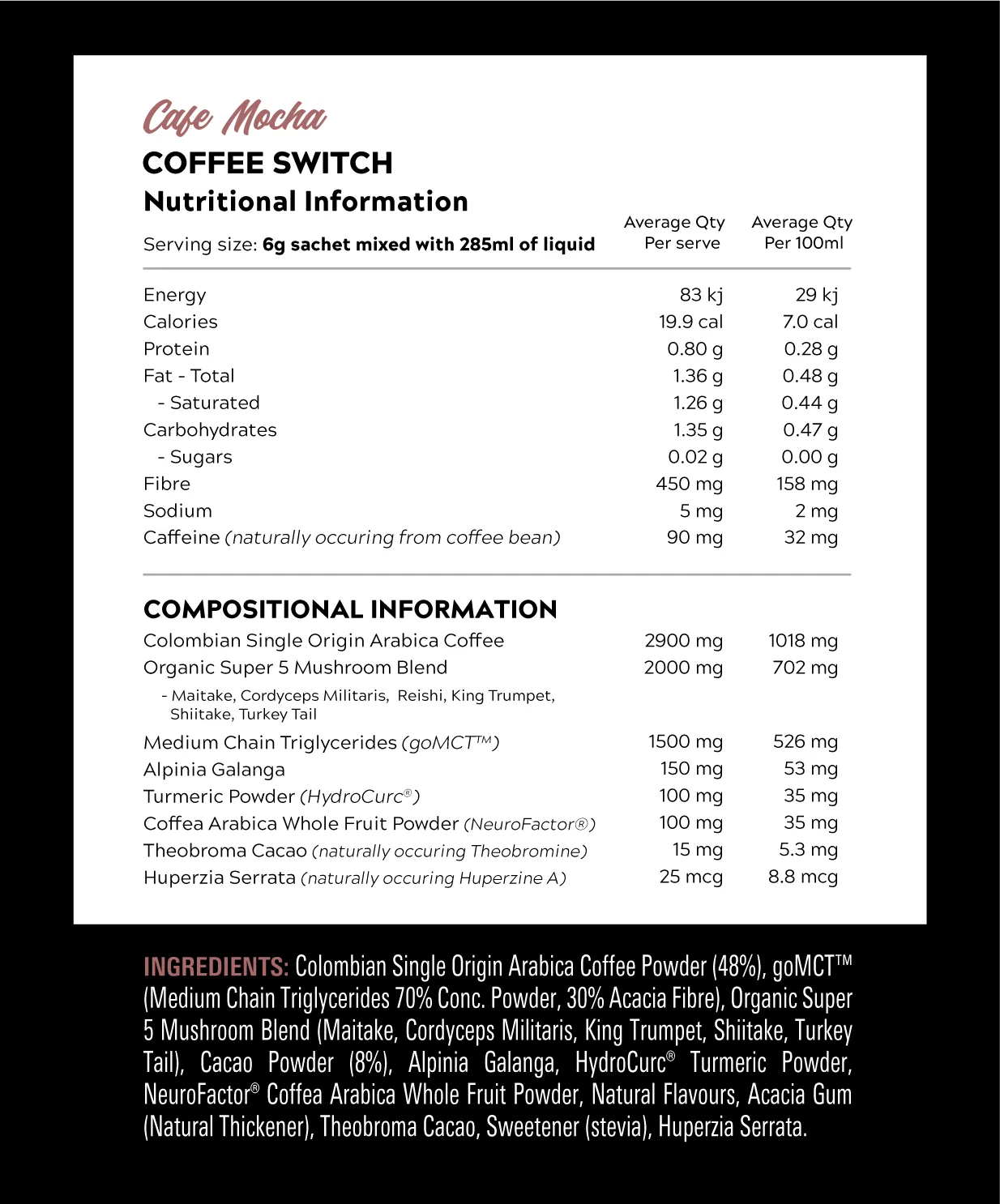 Coffee Switch by Switch Nutrition