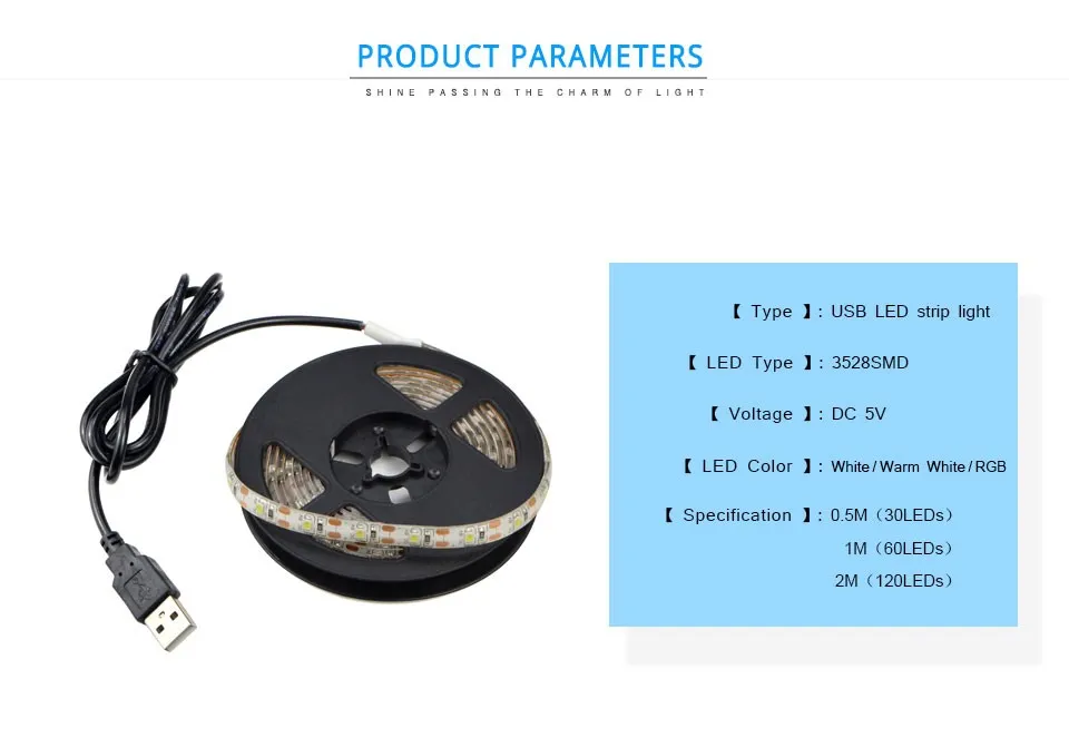 Color Changing LED Strip with Remote Control (5 meters)