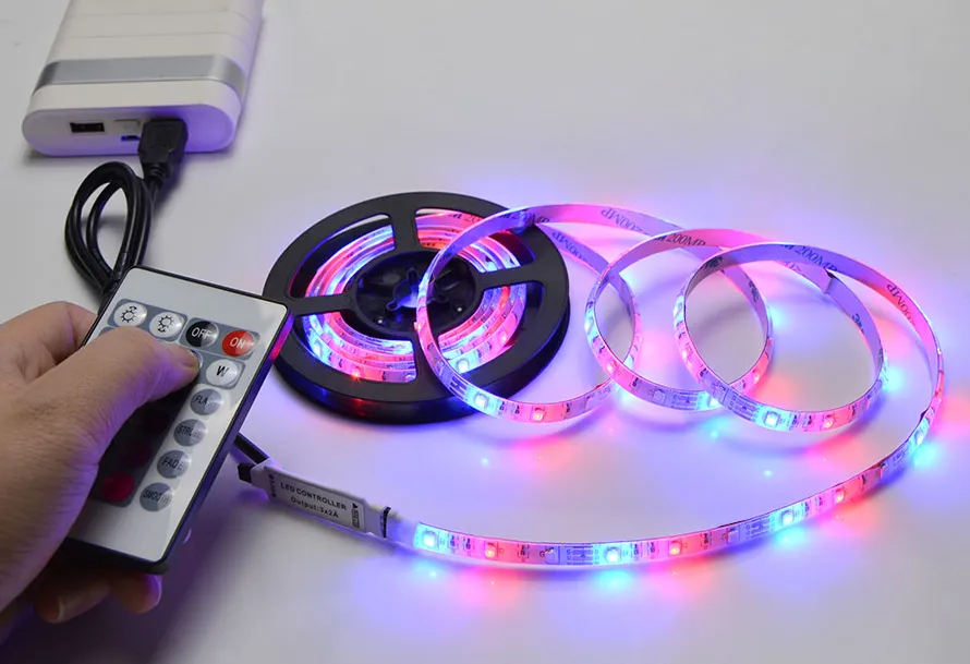 Color Changing LED Strip with Remote Control (5 meters)