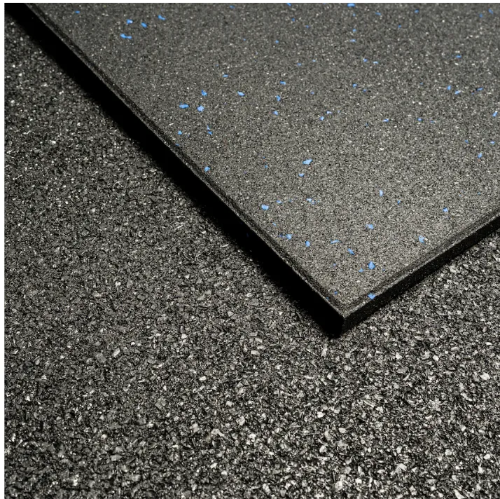 Commercial Grade Rubber Gym Flooring | BLUE SPECK  [1m x 1m x 15mm]