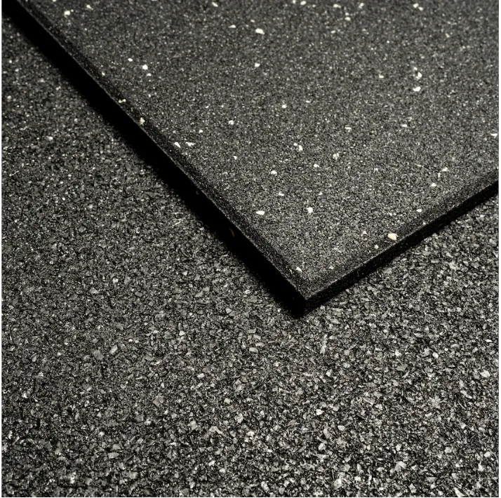 Commercial Grade Rubber Gym Flooring | WHITE SPECK [1m x 1m x 15mm]