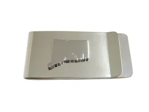Connecticut State Map Shape Money Clip